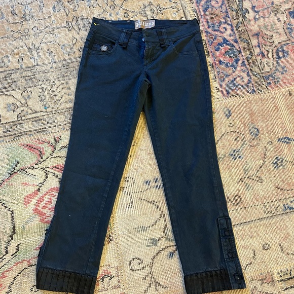 Galliano Denim - Women's Black John Galliano Capris